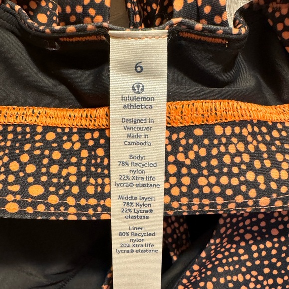 NWT Lululemon Energy Bra (H2O), Bubbles Sunny Coral Deep Coal. Gym/Swim, UPF 50+ - Picture 6 of 13